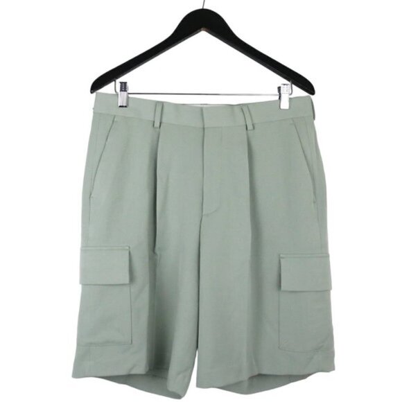 ASOS Design Wide Leg Cargo Smart Shorts in Dusky Green Size 32 - Picture 1 of 7